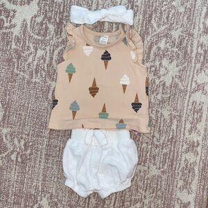 New PL Baby by Petit Lem Tank and Shorts Set 6M